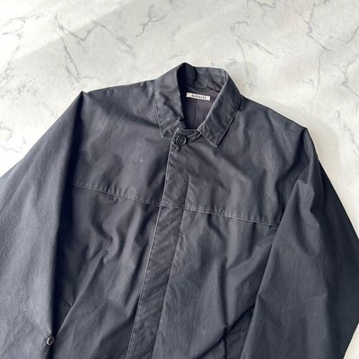 AURALEE High Count Cloth Batting Long Coat Black Size 4 L 17AW