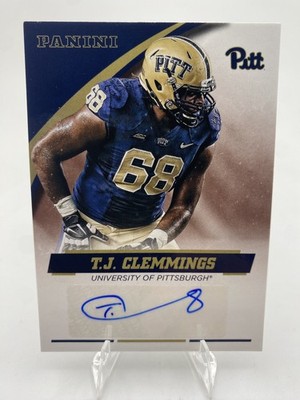 2016 T.J. Clemmings Panini Pittsburgh Panthers Auto #TJC-PIT