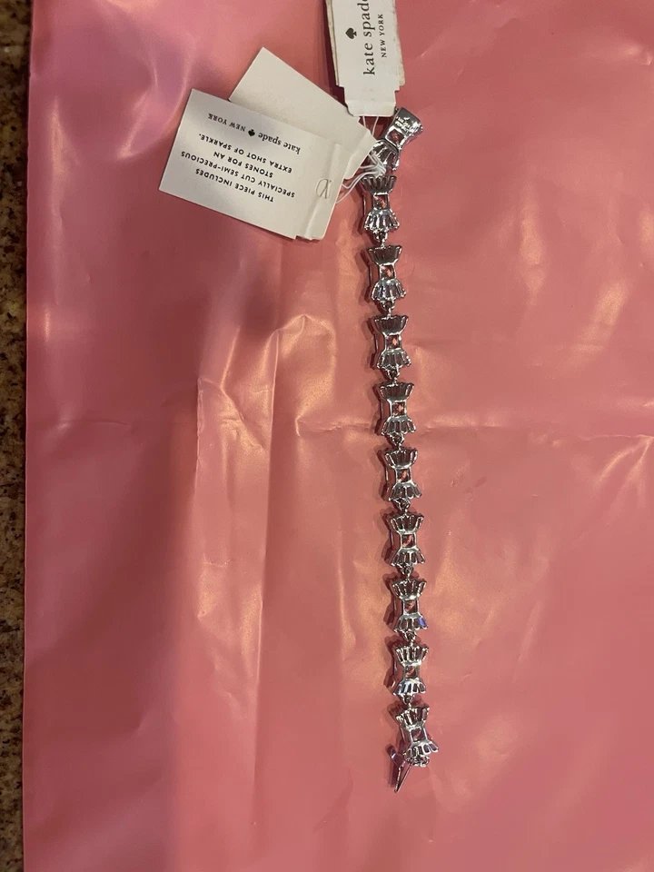 Pulsera Kate Spade Take A Bow Diamantes de Imitación Cristal Nueva con Etiquetas Envío Gratis Foto 3 de 4