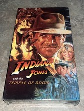 Indiana Jones and the Temple of Doom VHS Tape Sealed 1989 Paramount Watermarks