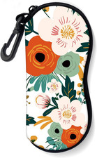 Sunglasses Soft Case with Carabiner Ultra Light Neoprene Zipper Glasses Case