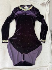 Deep Purple Figure Skating/Dance Dress With Swarovski Crystals