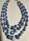 Vintage Beaded Costume Necklace Japan With Clip On Earrings — photo 2