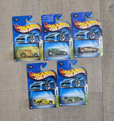 Hot Wheels SEGA Series Lot of 5 Diecast Cars Multicolor (See pics) NIB