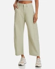 Citizens Of Humanity Women's Green Marcelle Cotton Low Slung Cargo Pants Size 27