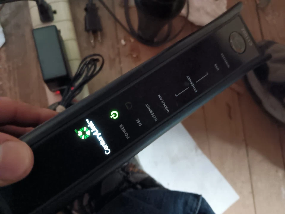 CenturyLink C1100Z ZyXel Modem Wifi Router W Power Cord And Ethernet Cable - Image 2 of 4