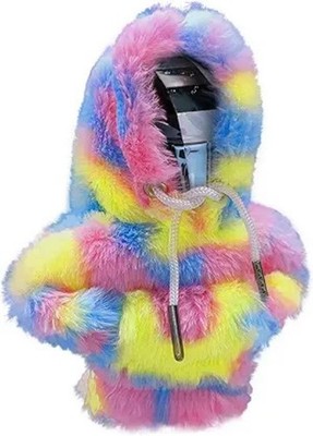 Car Shift Knob Hoodie, Plush Gear Shift Cover, Colorful Hoodie Sty Color: Pink