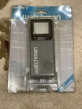 Vintage SONY WATCHMAN Portable Television TV Model FD-10A/S Handheld  Box WORKS