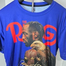 ProSphere Men's Boxing Canelo vs. Crawford Short Sleeve T-Shirt Blue Size L