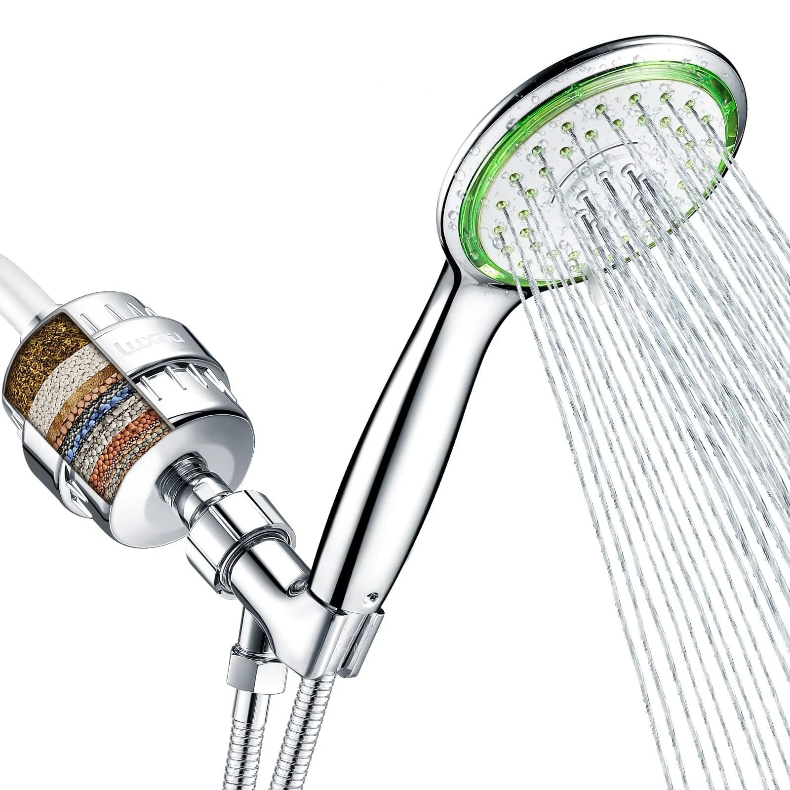 Filtered Shower Head Combo, Includes 79" Hose, 20 Stage Shower Filter Head, H...