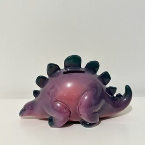 Vintage Dinosaur Stegosaurus Ceramic Piggy Bank 8" Taiwan