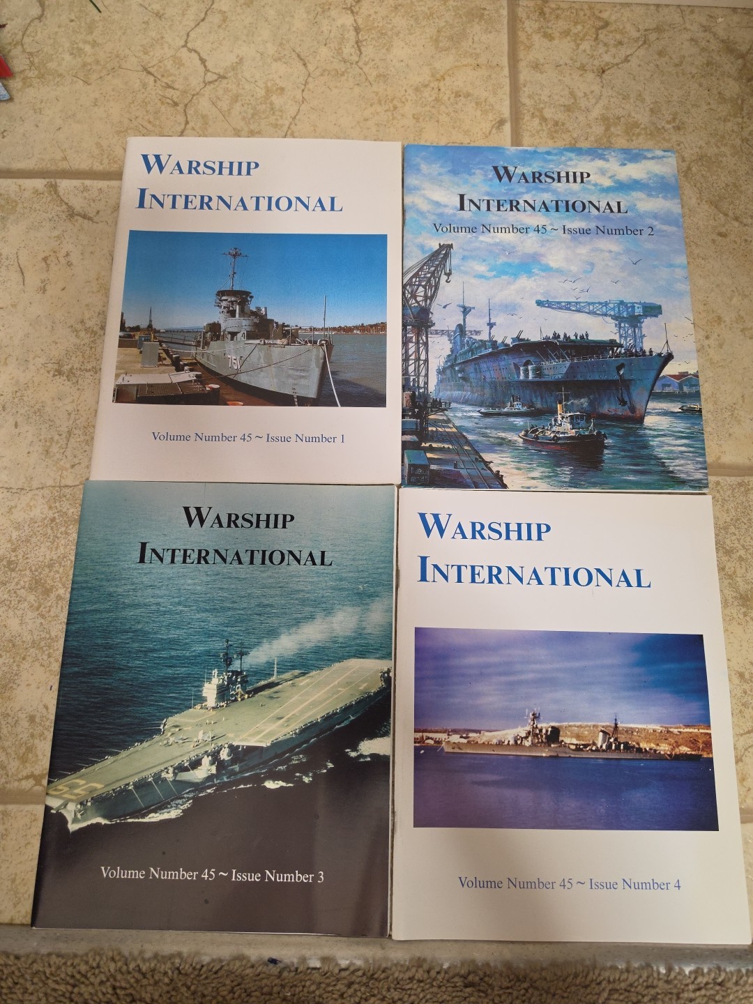 Warship International magazine Volume 45 numbers 1, 2, 3,  and 4 2008