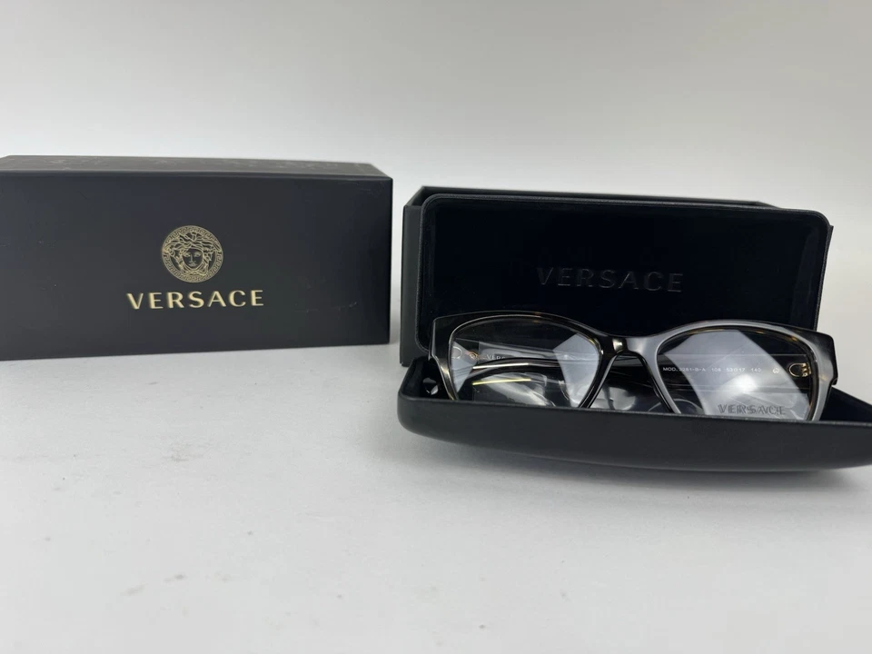 Gafas Versace VE3281BA 5323 53-17-140 Lente de demostración 108 Marco Habana Oscuro Foto 2 de 4