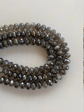 Natural Gray Moonstone Faceted Rondelle Beads with Mystic Coating 7.5mm, 8mm, 8