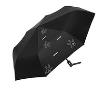 Finex Mickey Travel Compact Auto Folding Golf Umbrella with Auto Open Black MM