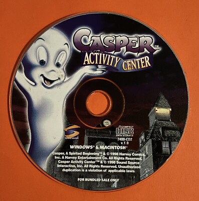 Casper Activity Center Ages 3-7 Animated Learning 1998 (PC CD-ROM ...
