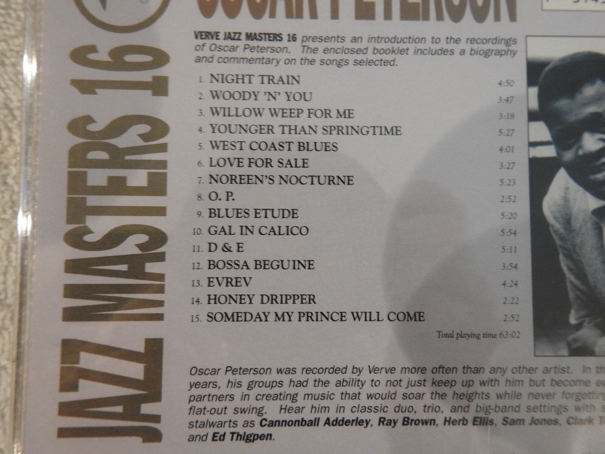 Verve Jazz Masters 16 by Oscar Peterson (CD, Apr-1994, Verve