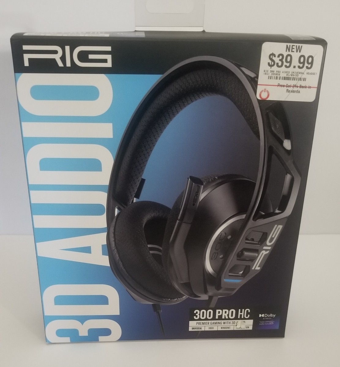 RIG 300 Pro HC Wired Universal Headset with 3D Audio Black Open Box Ps4