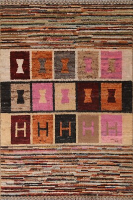 Abstract Moroccan Berber Oriental Area Rug Hand-knotted Wool Carpet 5''x7'