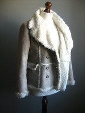 Faux Sheepskin Jacket 10 Bomber Aviator Shearling Sherpa Faux Suede Fur Minuet