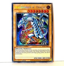 Yugioh Blauäugiger Weißer Drache Blue Eyes Secret Rare Karte SBCB Deutsch NM! 