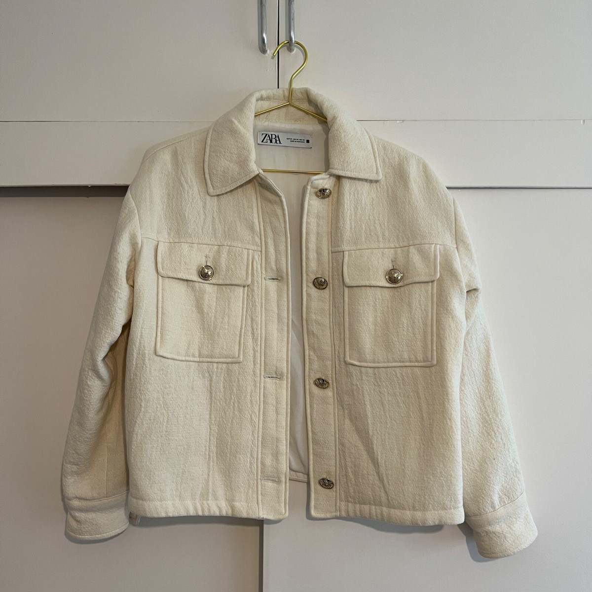 Gold Zara Quilted Jackets Zara Girls, Kids Metallic Gold-Colored