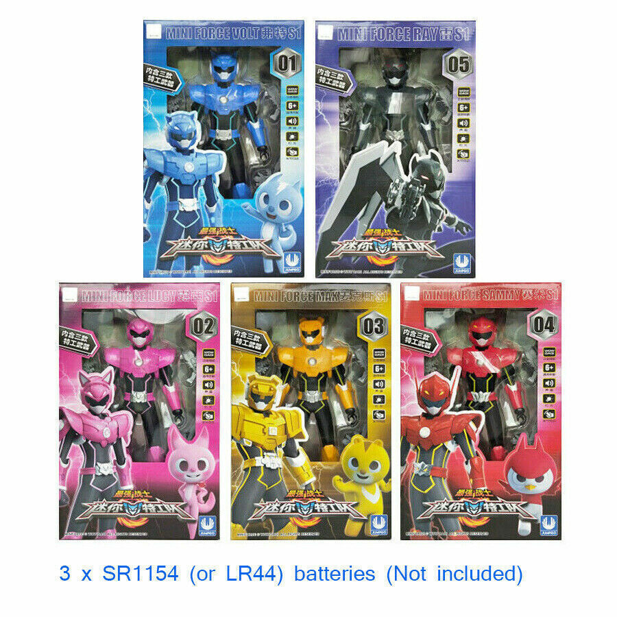 Miniforce Bolt, Volt, Semi Max Ranger LED Light Action Figure