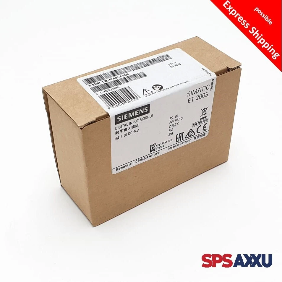 Siemens SIMATIC DP ET200S 4/8 F-DI PROFIsafe Elektronikmodul (6ES7138-4FA05-0AB0)