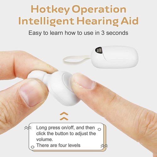 Rechargeable Hearing Aids In Ear Noise Cancelling Seniors Voice Sound Amplifier - Picture 5 of 15