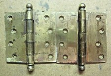 Paire de charnières de finition embout boule de porte de grange mortaise McKinney 4" laiton vieilli 2 anciennes