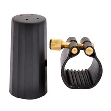 Alto Saxophone Mouthpiece Cap  Leather Ligature Clip Sax Accessory