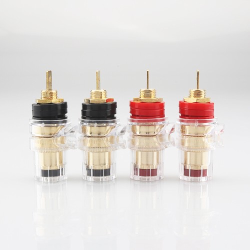 4PCS Amplificatore HiFi Placcato Oro Attacco Altoparlante Post Terminale Presa Banana - Foto 9 di 12