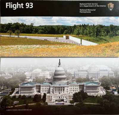New FLIGHT 93 MEMORIAL - PA  9/11  National Park Service UNIGRID BROCHURE  Map