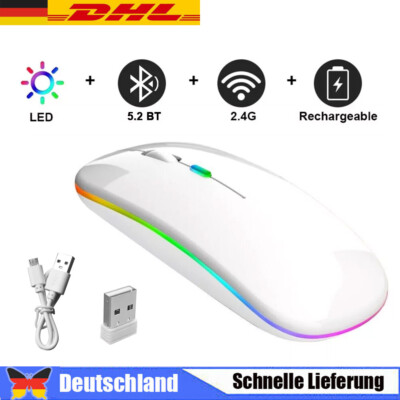 PC Maus Kabellos USB Wireless Mouse Computer Notebook Laptop Funkmaus Mac 2,4Ghz