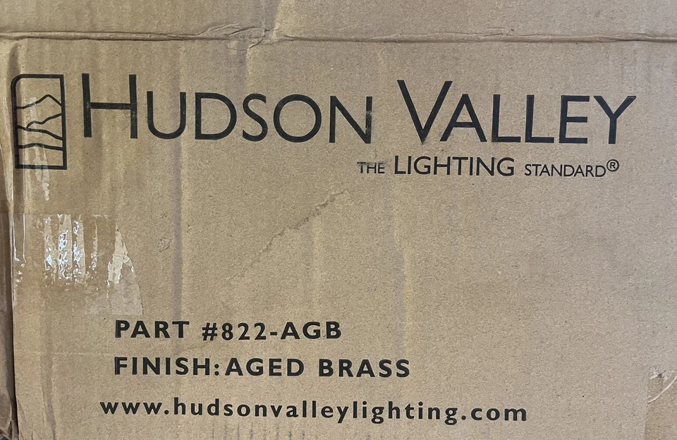 Hudson Valley 822-AGB Cornwall 2-Light Bath Vanity Wall Fixture Aged Brass READ - Image 2 of 4