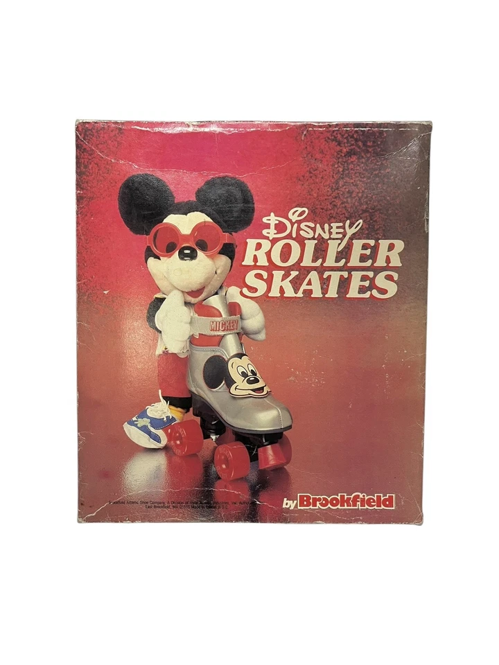 Patines Juveniles 3 Disney Mickey Mouse Plateados De Colección Gratis Antiguo CON CAJA Foto 3 de 4