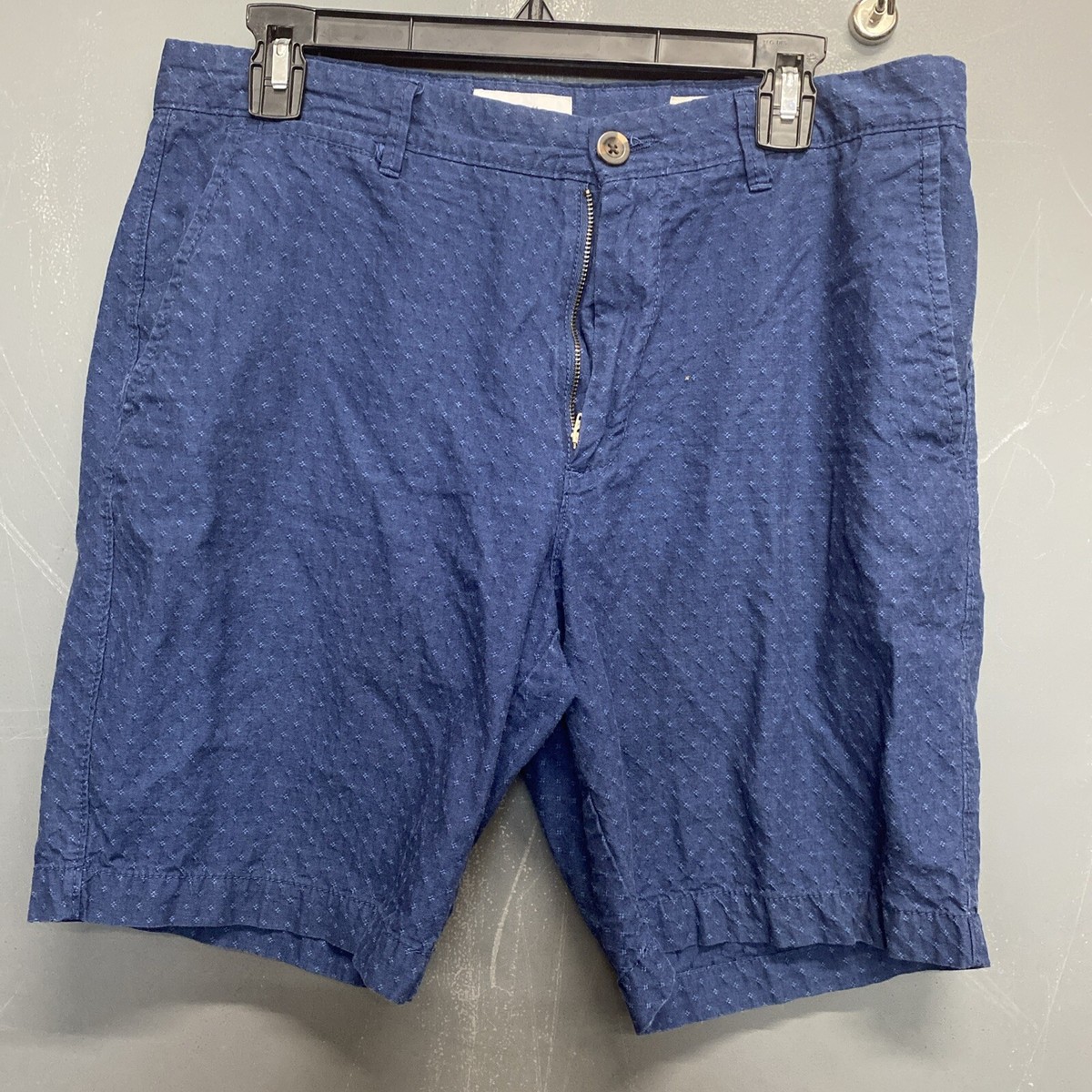 Goodiellow & Co Linden Shorts Mens 32 Waist Blue Textured