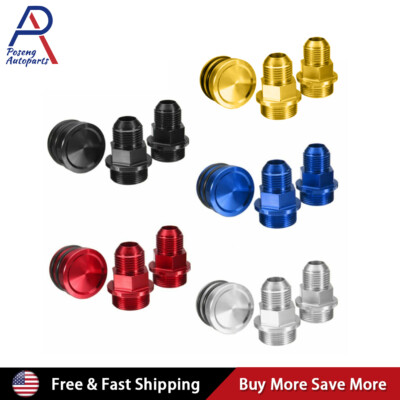 For Honda Acura Block Plug Breather Fittings kit B16 B18c Catch Can M28 To 10AN