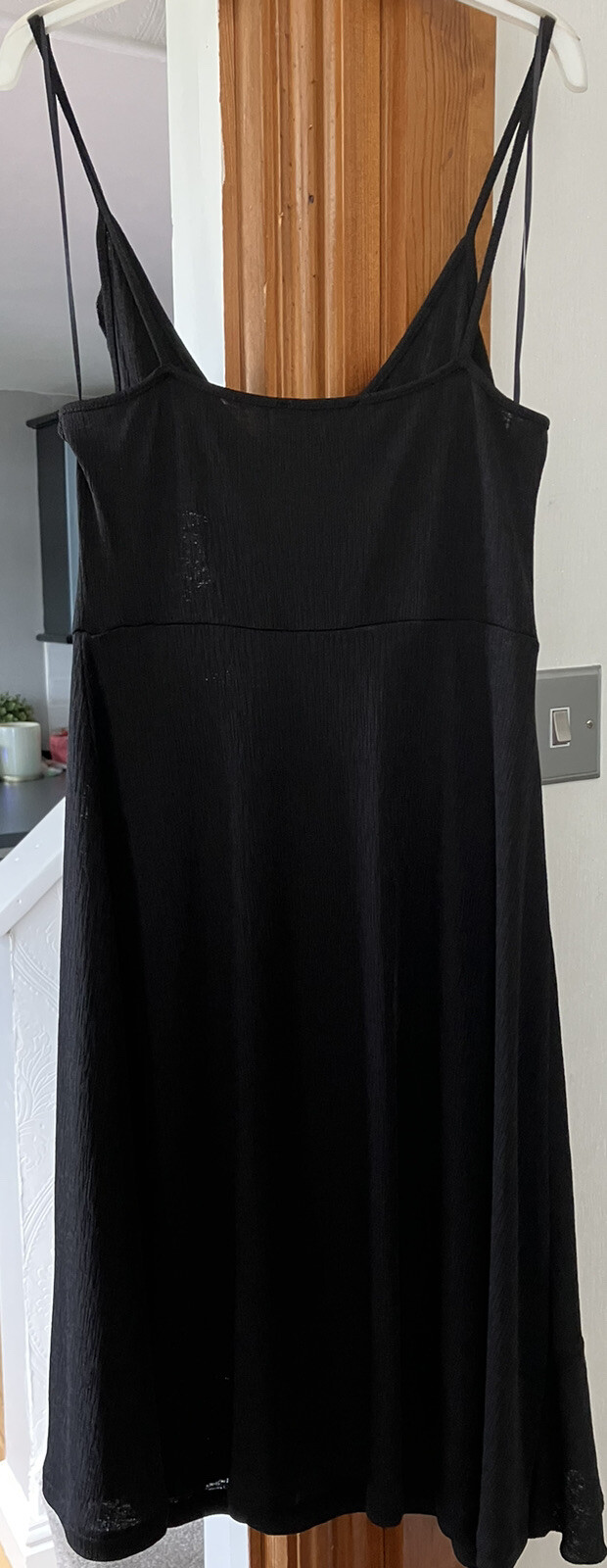 ZARA BASIC BLACK SLEEK THIN STRAP WRAPAROUND DRES… - image 6