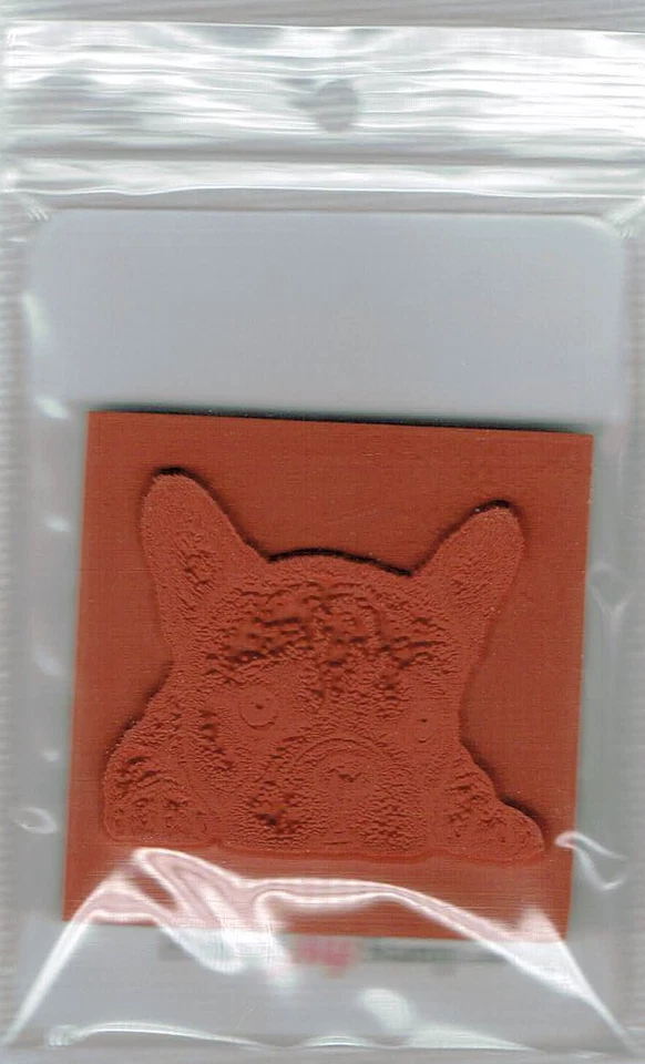 Резиновый зажимной штамп темно-красный французский бульдог - Изображение 3 из 4