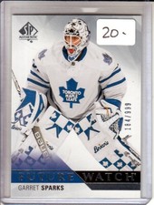  2015-16 SP Authentic #215 Garret Sparks RC 184/999 Toronto Maple Leafs