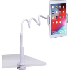 AHK 360 Gooseneck Tablet Holder Stand for 4-9.7" Smart Phones / Tablets - White