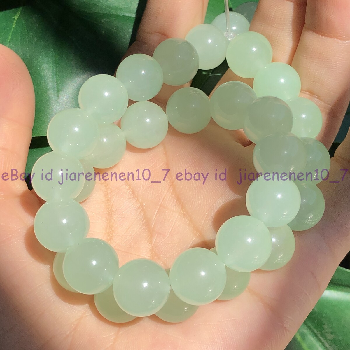 Huge Natural 12mm Light Green Jade DIY Spaced Loose Beads 15in AAA Z2552