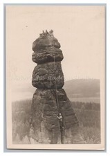 Great climbing photo from the 1930s - Barbarine am Pfaffenstein - old photo