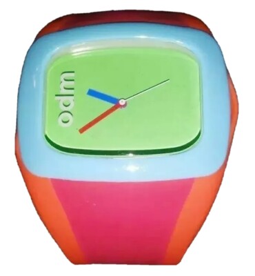 Odm Watch Green Face Orange Red Silicone Wide Band Blue Bezel Men Women New