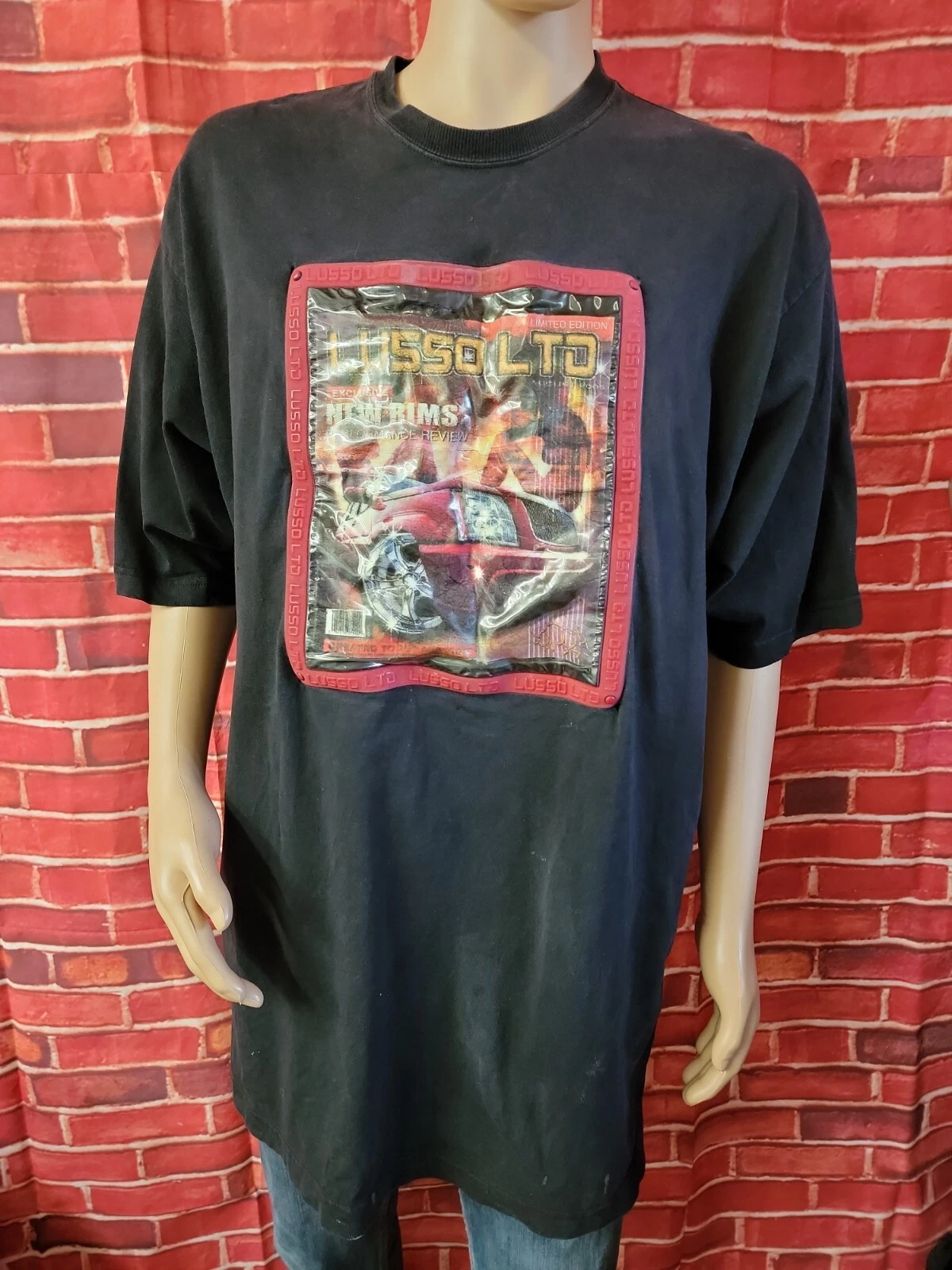 Lusso Limited Edition LTD 2006 VTG Black Washed Black 3XL Mens T Shirt #W7