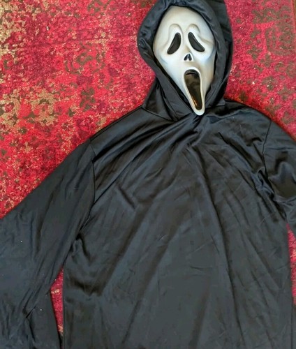 Vtg Scream Ghostface Mask Costume Easter Unlimited Adult Halloween Ghost Cape - Picture 14 of 17