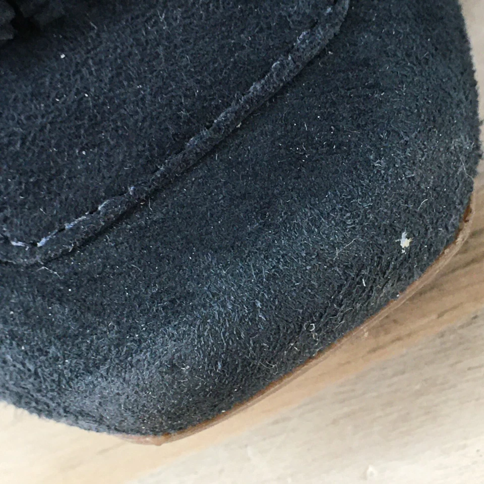 Talbots Shoes Womens 6.5 M Pump Tasselled Slip On Block High Heels Blue Leather - Image 4 of 4