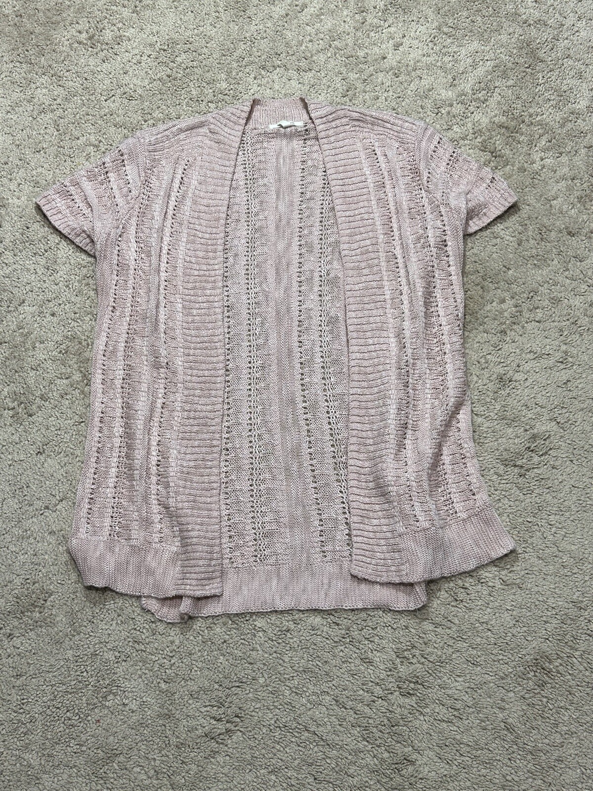 Maurices Womens Shirt/Cardigan Size XS Pink Open Front Lightweight Classic