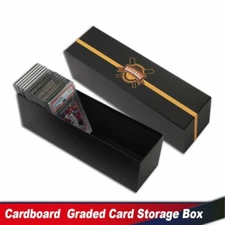New Graded Card Storage Holder Container - Black Box Holds 50-55 Graded Cards 
